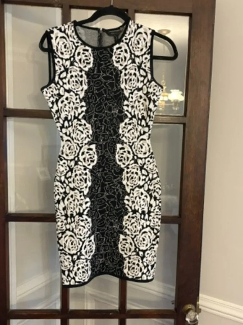 bcbg black white dress BCBG Black & Cream Dress XS Womens